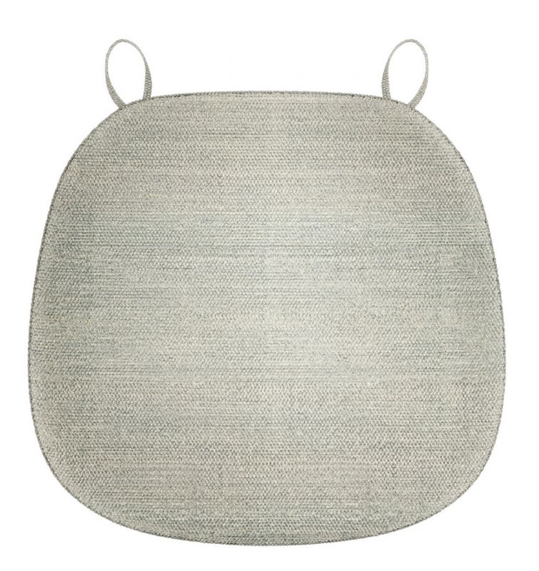 Graue Polsterauflage 119 PA für Thonet Holzsessel, bequeme Sitzauflage mit Schlaufen.